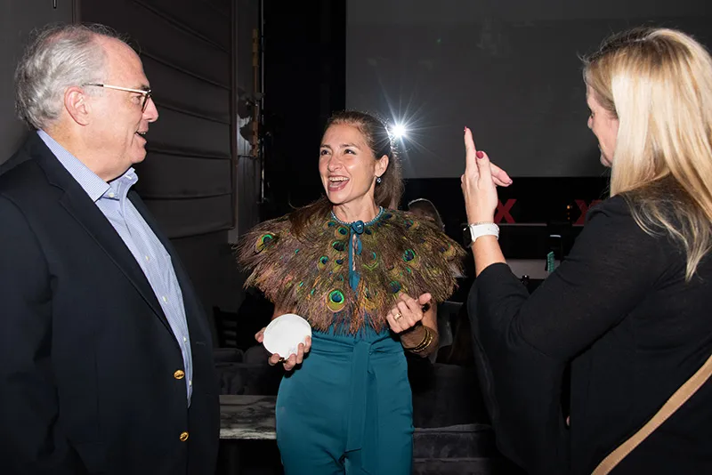 Jennifer Fondrevay in TEDx salon with Joel